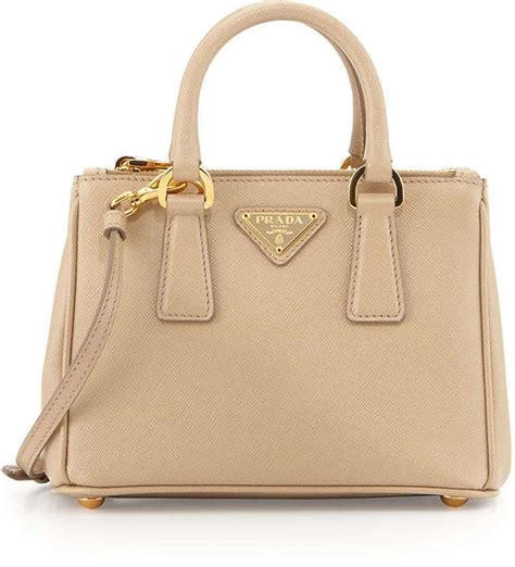 prada saffiano mini galleria crossbody bag beige sabbia|Prada Saffiano Mini Galleria Crossbody Bag, Beige (Sabbia).